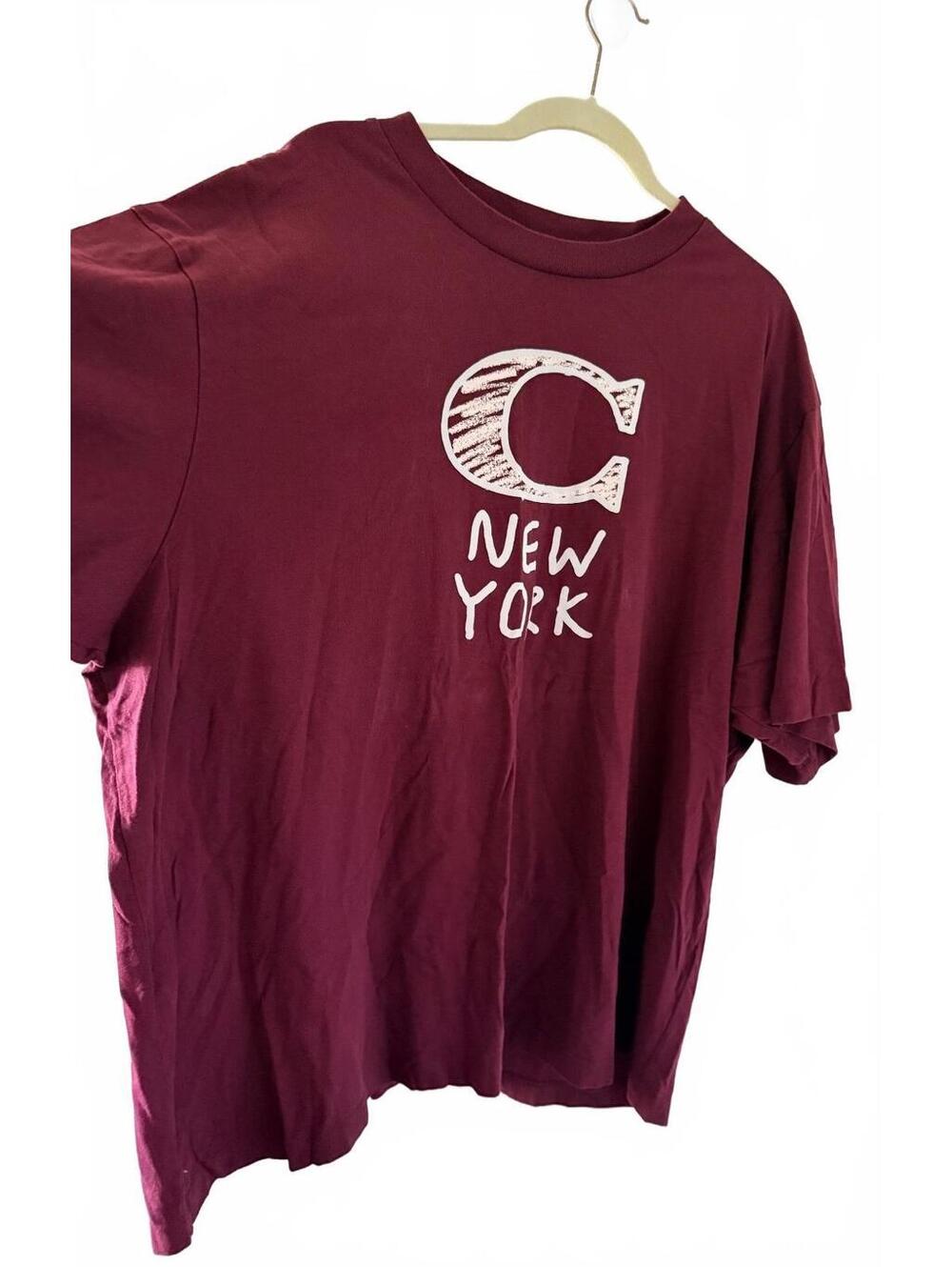 Coach Burgundy New York Graphic T-Shirt XXL